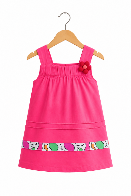 پیراهن دخترانه نخپنبه سایز 35 و 40