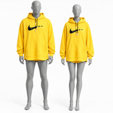 ```text هودی اسپرت اور Oversized Fleece Hoodie Yellow ```
