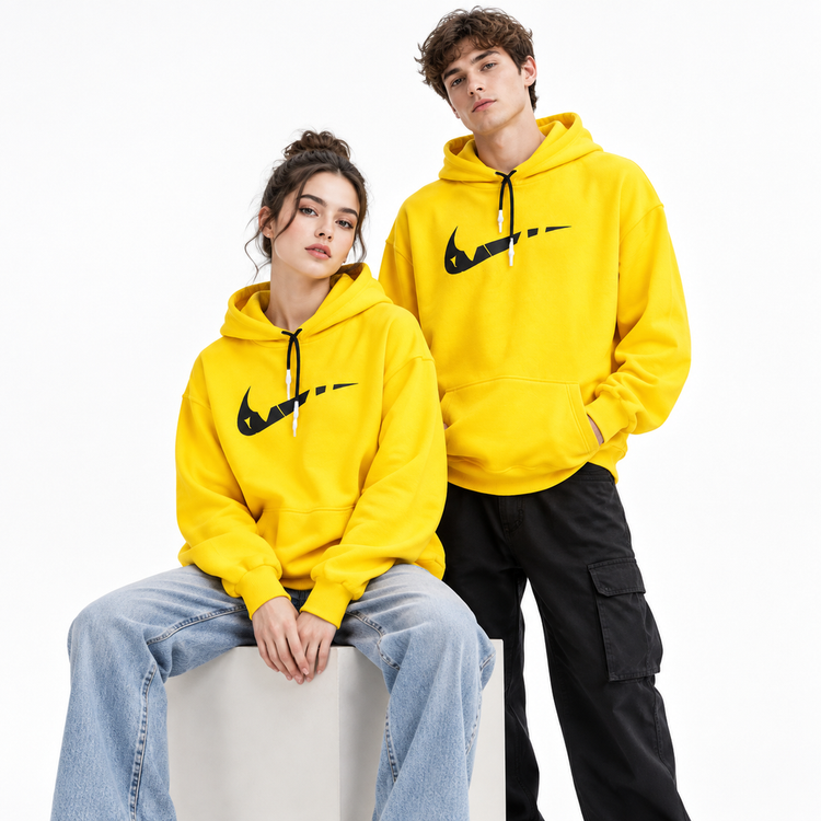 ```text هودی اسپرت اور Oversized Fleece Hoodie Yellow ```