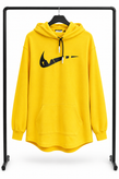 ```text هودی اسپرت اور Oversized Fleece Hoodie Yellow ```